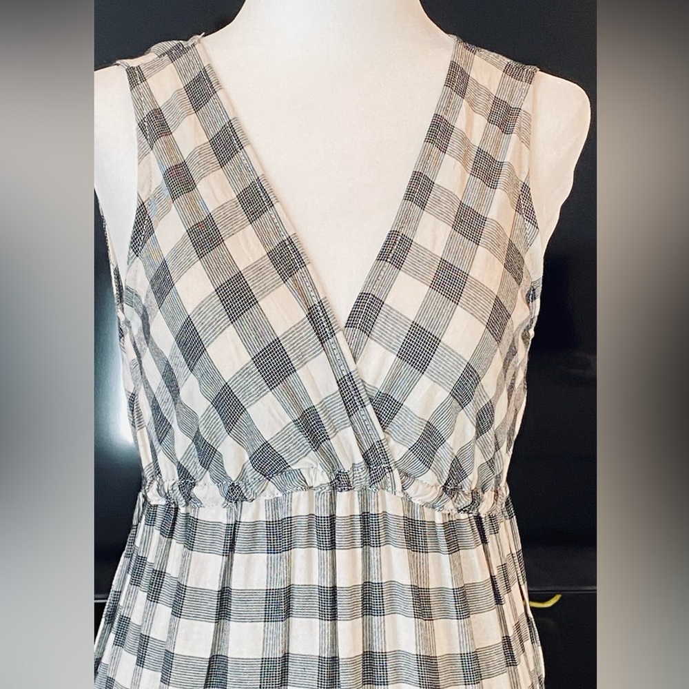 Max Studio Black and Ecru Wrap Sundress - XS